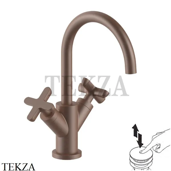 Fantini Icona Classic Смеситель для раковины, с донным клапаном 53P9R056F, Matt Copper PVD