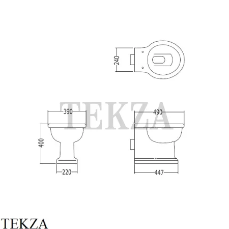 Devon&Devon Etoile Унитаз напольный для скрытого бачка IBWCETBTW, белый глянец