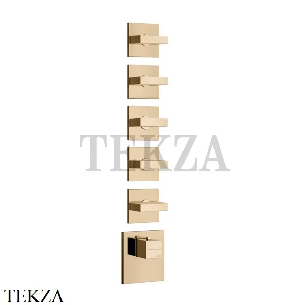 Gessi Rettangolo Wellness Термостат 5 выходов, внешняя часть 43220-735, Warm Bronze