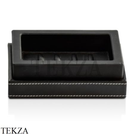Decor Walther BROWNIE STS Мыльница настольная, стекло матовое 0931160, черная кожа