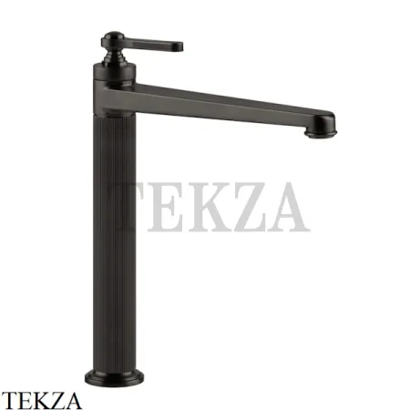 Gessi VENTI20 Смеситель для раковины высокий, без донного клапана 65004-707, Black Metal Brushed
