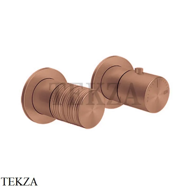 Gessi Habito TRAME Термостат для душа на 1 поток, внешняя часть 70332-708, Copper Brushed