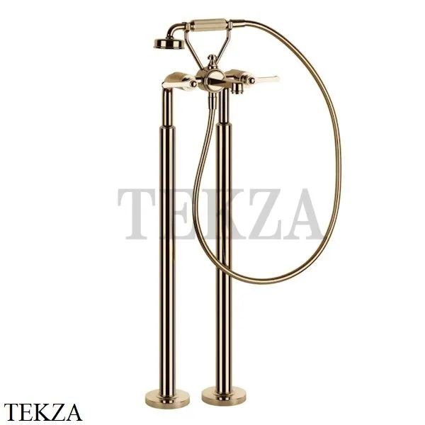 Gessi VENTI20 Смеситель для ванны напольный с гарнитуром 65128-735, Warm Bronze PVD