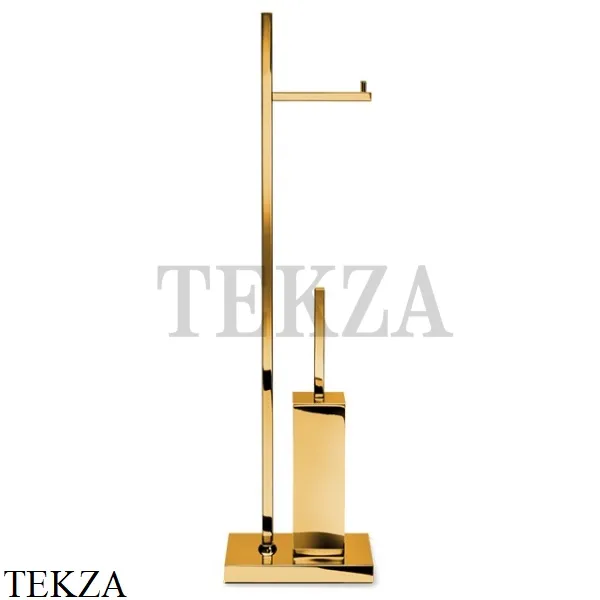 Decor Walther Cube DW 671 напольная стойка с ершиком и бумагодержателем 0801920, золото глянец