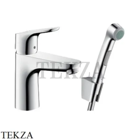 Hansgrohe Focus Смеситель для раковины с гигиеническим душем 31927000, хром глянец