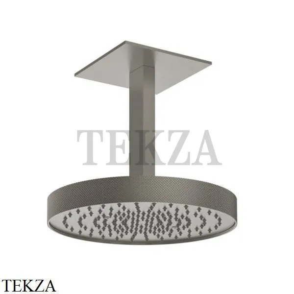 Gessi Inverso Diamantato Верхняя лейка с кронштейном D30 см 63472-149, Finox Br. Nickel