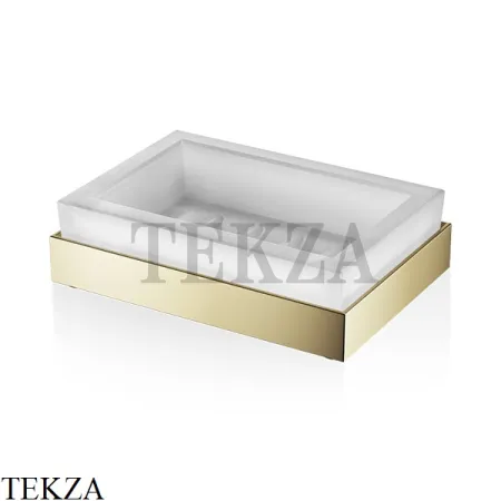 Decor Walther Corner STS Мыльница настольная 0562682, стекло сатин-золото матовое