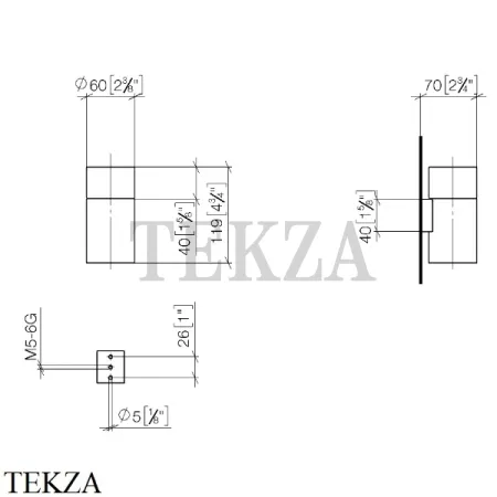 Dornbracht Стакан настенный с держателем, хрусталь прозрачный 83400979-00, хром глянец