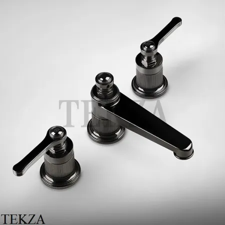 Gessi VENTI20 Смеситель для раковины высокий, без донного клапана 65004-707, Black Metal Brushed