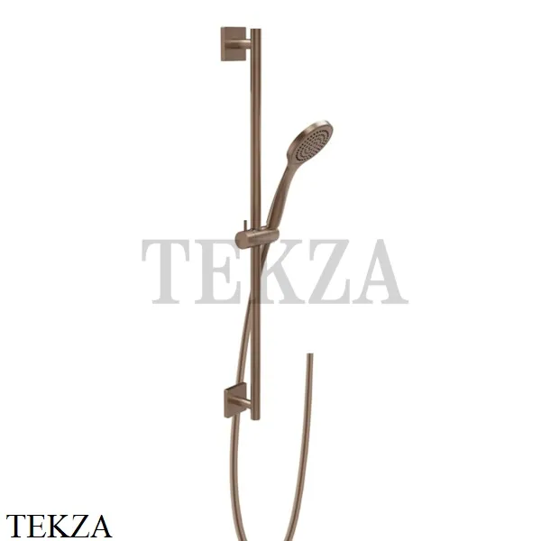 Gessi RILIEVO Штанга в комплекте с душевой лейкой и шлангом 59245-708, Copper Brushed