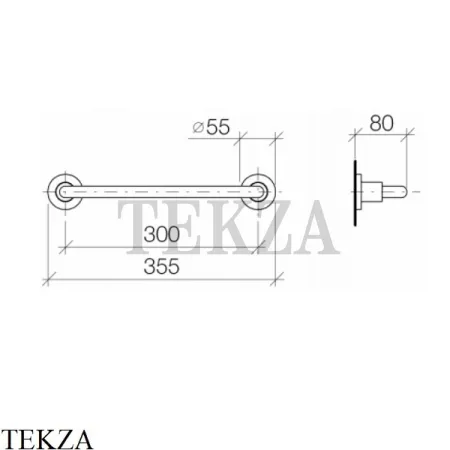 Dornbracht TARA Поручень для ванны 83030892-28, латунь сатин Brushed