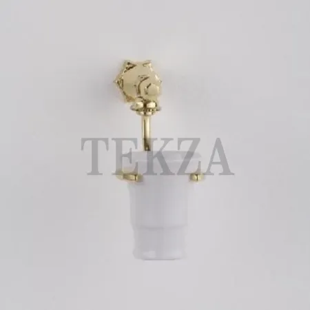 Herbeau MONARQUE Стакан с держателем, фарфор белый