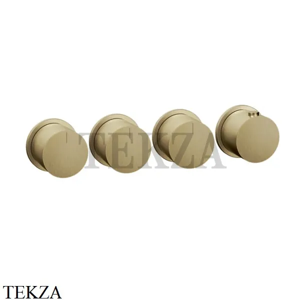 Gessi Habito Bath-shower Термостат на 3 потока, внешняя часть 63436-727, Brushed Brass