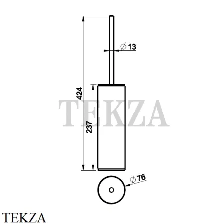Gessi 316 ACCESSORIES Ёршик напольный, композит белый 54743-239, Steel Brushed