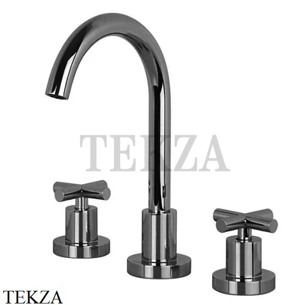 FIMA Carlo Frattini Maxima Смеситель для раковины, с гарнитуром, F5301WCS, Brushed black chrome