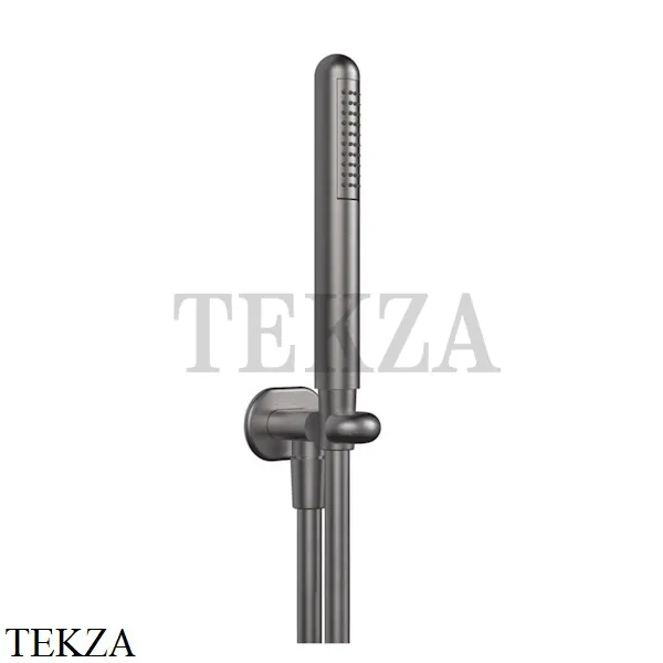 Gessi Goccia Душевой комплект с душевой лейкой и выводом для воды 33773-126, Black Metal Brushed