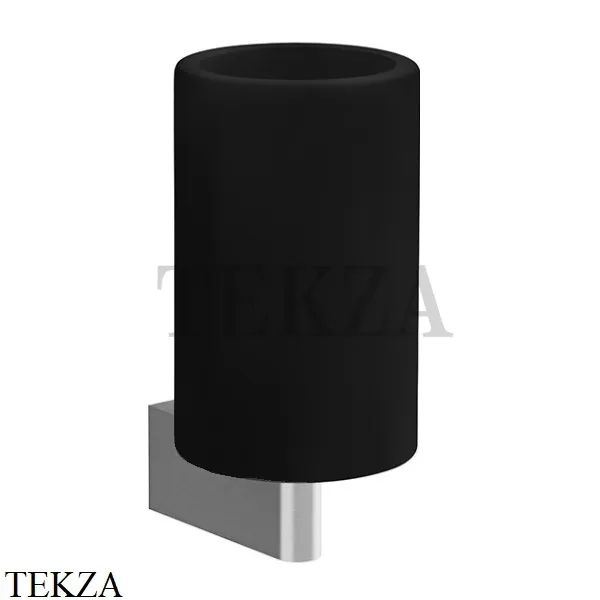 Gessi Origini Стакан настенный с держателем, черный 66408-031, хром глянец