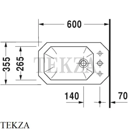 Duravit 1930 Series Биде напольное 0267100000, белый глянец