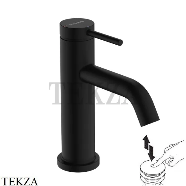 Hansgrohe Tecturis S Смеситель для раковины 80 CoolStart, с донным клапаном 73302670, черный матовый