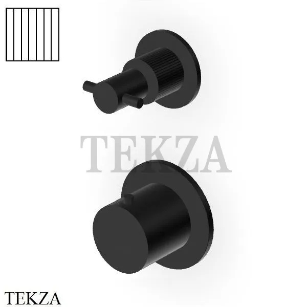 Zucchetti Helm Vertical Термостат для душа на 2-3 потока, внешняя часть ZH5806.XP81G2, brushed total black PVD