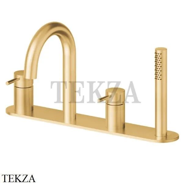 Newform X-Steel 316 Смеситель на борт ванны с гарнитуром 69689XC.59.097, PVD Brushed gold