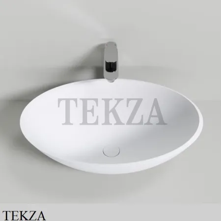 NT Bathroom NT401 Milano Раковина накладная, без перелива из литого камня Solid Surface, белый матовый