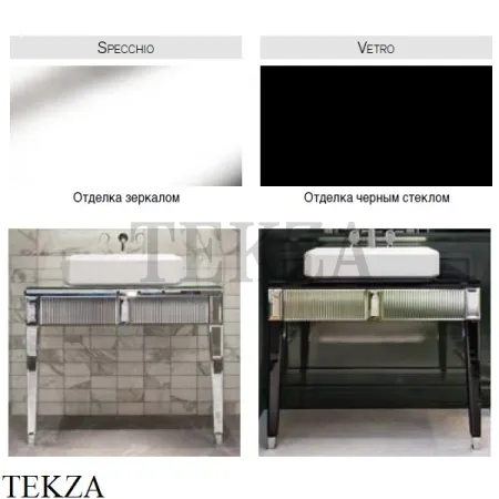 Oasis RIALTO Консоль под раковину для ванной комнаты в зеркальной отделке