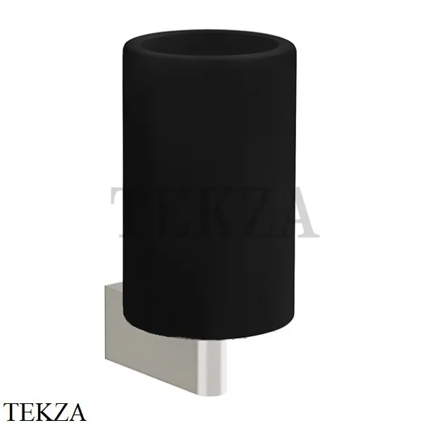 Gessi Origini Стакан настенный с держателем, черный 66408-149, Finox Brushed Nickel