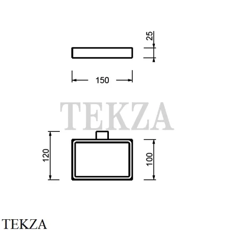 Fantini Linea Мыльница настенная, вставка из кориана 92027769, хром глянец