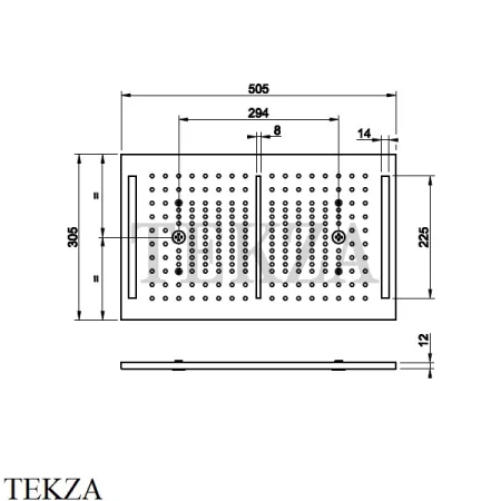 Gessi COLOUR Накладная душевая панель 300х500, 4 функции 57882-279, White CN
