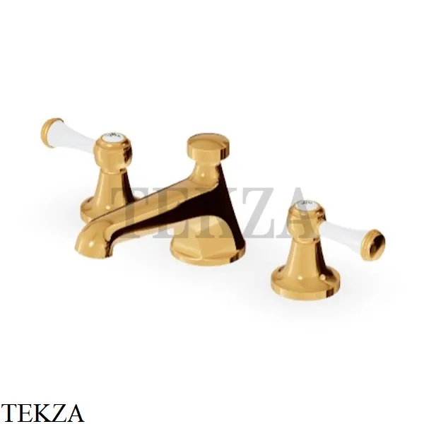 Zucchetti Agora Classic Смеситель для раковины с донным клапаном ZAM407.C40, золото глянец