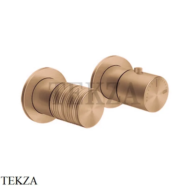 Gessi Habito TRAME Термостат для душа на 3 потока, внешняя часть 70336-735, Warm Bronze