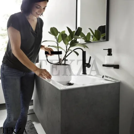 Hansgrohe FINORIS Смеситель для раковины 230 с душем, с донным клапаном Push-Open 76063700, белый матовый