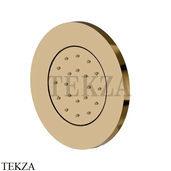 Newform Боковая форсунка круглая, встраиваемая 562E.61.020, PVD Glossy gold