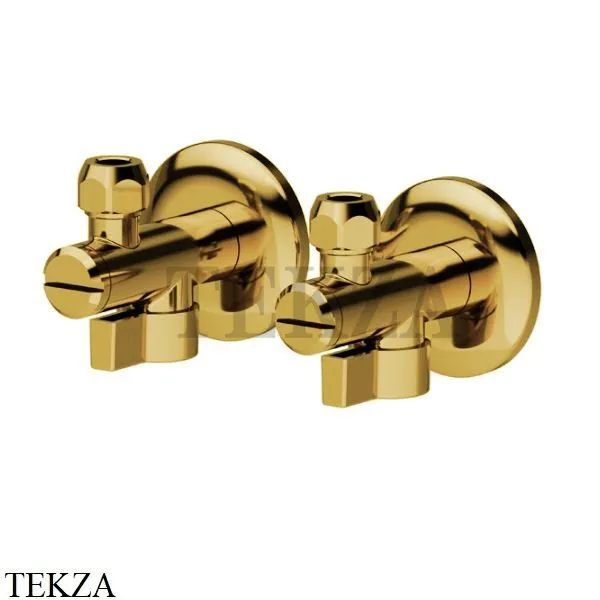 Newform Шаровой кран с фильтром 1/2 дюйма (пара), 125.61.020, PVD Glossy Gold