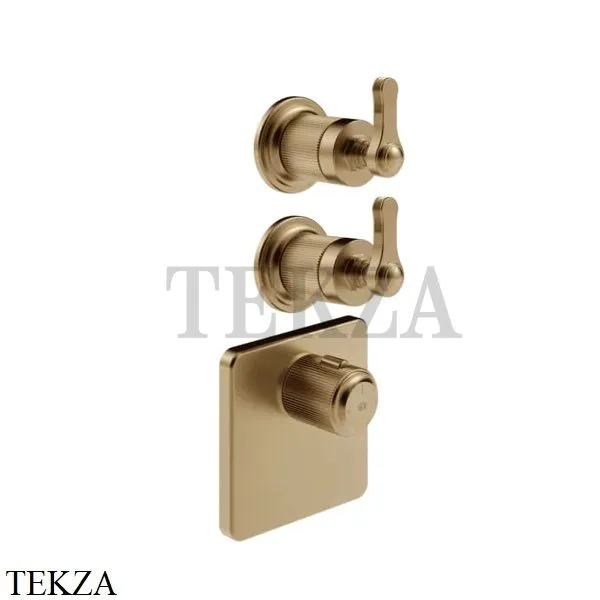 Gessi VENTI20 Термостат для душа, 2 поток, внешняя часть 65202-726, Warm Bronze Br. PVD