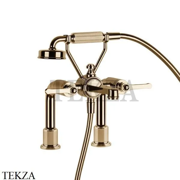 Gessi VENTI20 Смеситель для ванны на борт с гарнитуром 65115-735, Warm Bronze PVD