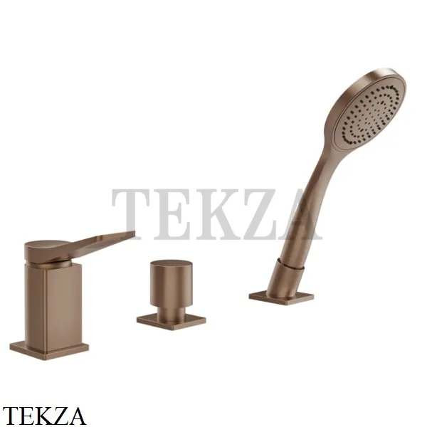 Gessi RILIEVO Смеситель для ванны с гарнитуром, без излива 59043-708, Copper Brushed