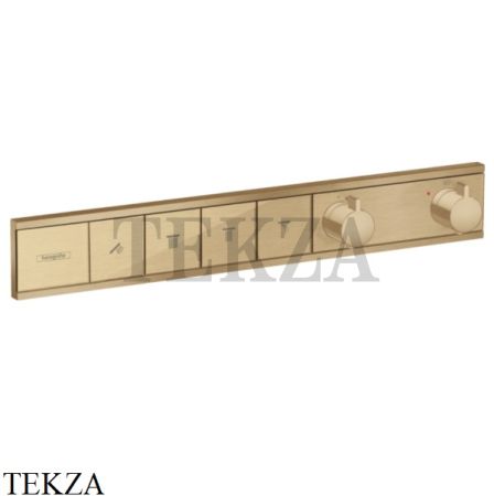 Hansgrohe RainSelect Термостатический модуль, 4 потока, внешняя часть 15382140, бронза матовая brushed