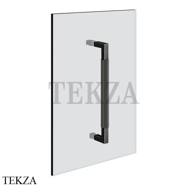 Gessi Shower G Rigato Ручка-держатель на стекло 30 см 67523-706, Black Metal PVD