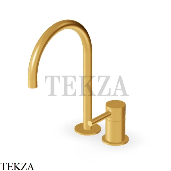 Zucchetti Pan Смеситель для раковины 2 отверстия, без гарнитура ZP6223.C41, brushed gold