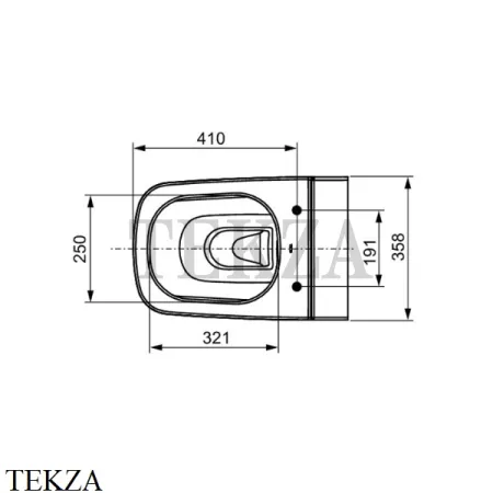 TECE One Унитаз подвесной безободковый 9700204, без крышки-сиденья, белый глянец