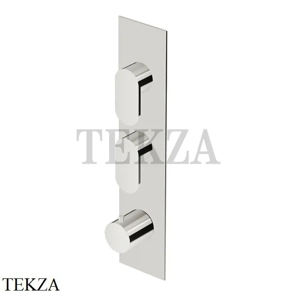 Zucchetti Octo Термостат для душа на 2 потока, внешняя часть ZOC660.C8, nickel глянец
