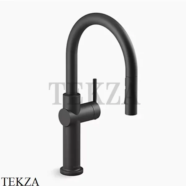 Kohler CRUE Смеситель для кухни с душем, 2 типа струи K-22972-BL, Matte Black
