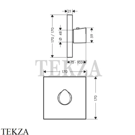 Axor Starck Organic Термостат Highflow, внешняя часть 12711000, хром глянец