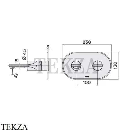 Bossini  APICE Смеситель для раковины, внешняя часть Z00549.094, никель Brushed