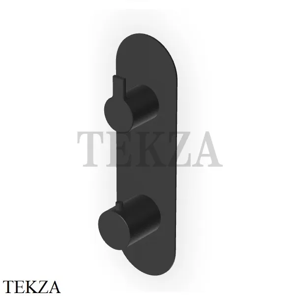 Zucchetti Gill Термостат для душа на планке, 2-3 потока, внешняя часть ZGL644.N1, черный goffrato