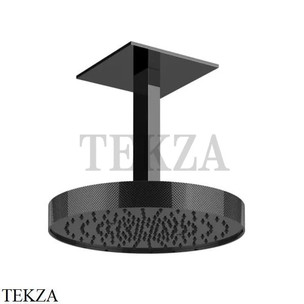 Gessi Inverso Diamantato Верхняя лейка с кронштейном D30 см 63472-706, Black Metal PVD