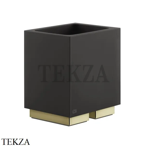 Gessi Rettangolo Стакан настольный, композит черный 20832-710, Brass PVD