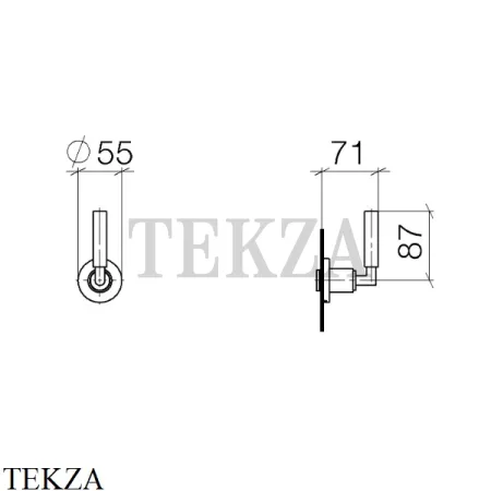 Dornbracht TARA Вентиль для скрытого монтажа 3/4, внешняя часть 36608882-06, платина матовая